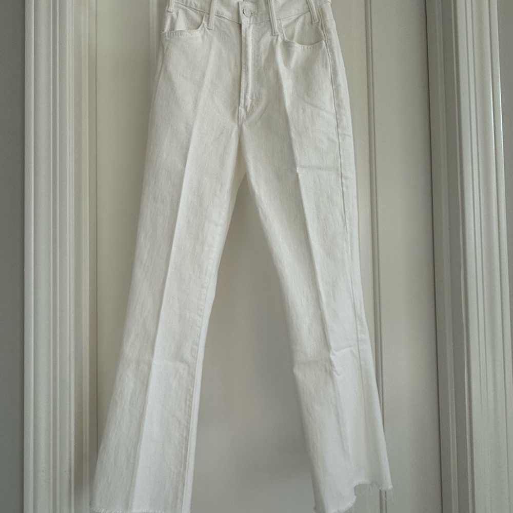 MOTHER The Hustler Ankle Fray White Women's Jeans Size 26 NWT - Picture 2 of 6